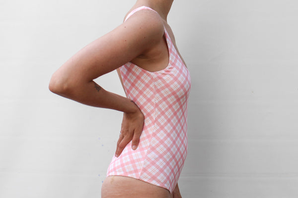 Ruby Full Piece - Pink Plaid