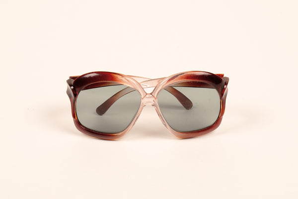 Brown Oversized 70s Style Sunnies