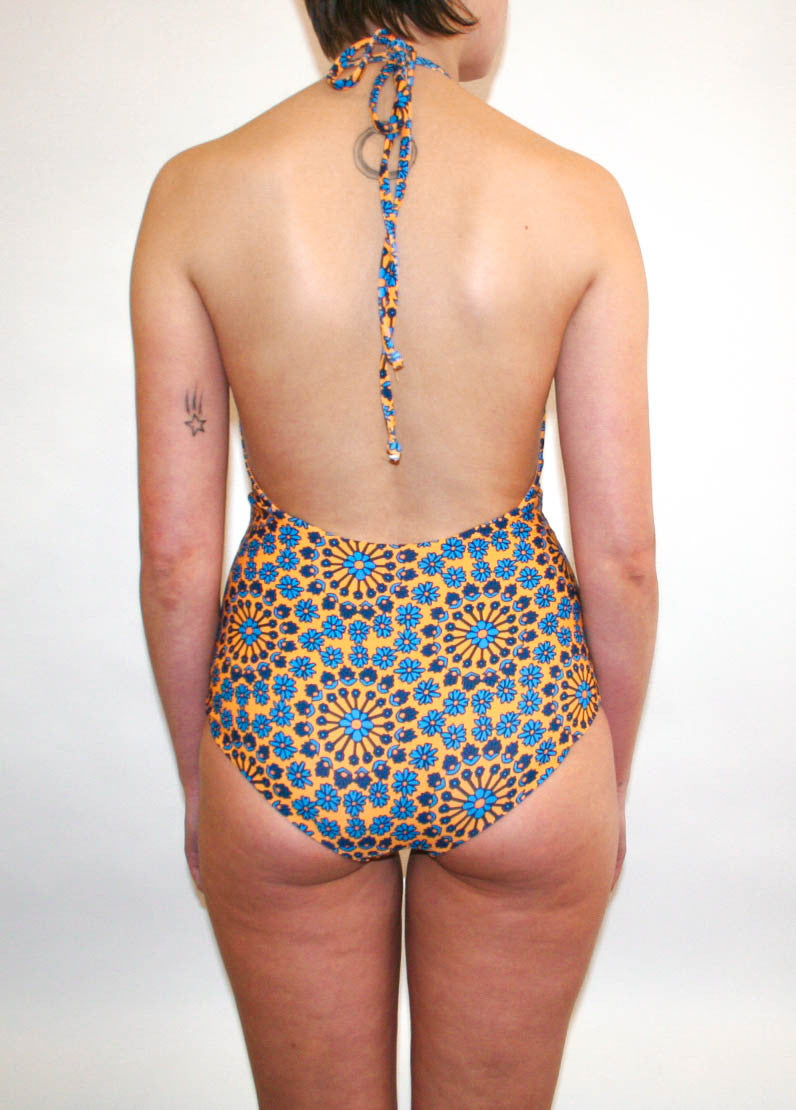Annie Full Piece - Golden Yellow Hippie Floral