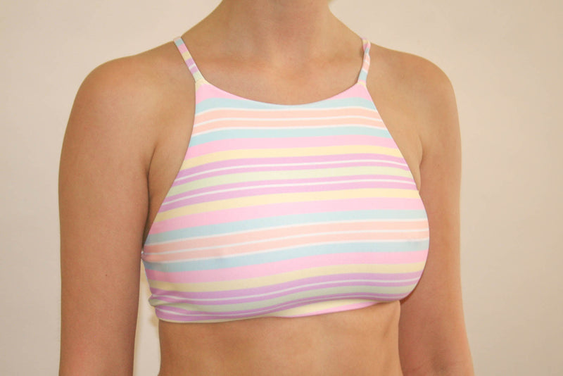 Ivy Cross Top - Rainbow Paddle Pop Stripe