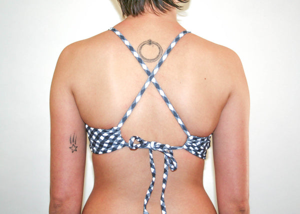 Ivy Cross Top - Black Gingham