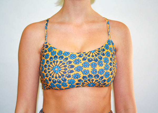 Chloe Top – Golden Yellow Hippie Floral