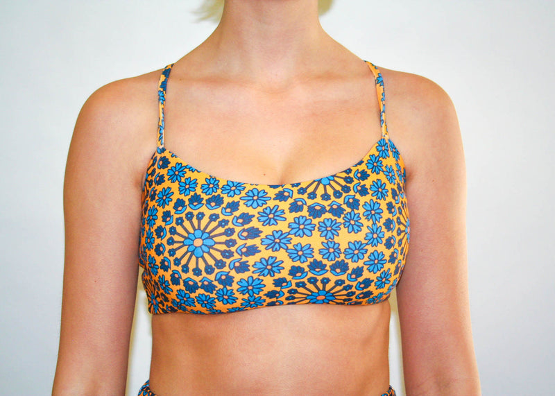 Chloe Top – Golden Yellow Hippie Floral